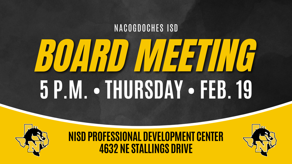 Board meeting 5 p.m. Thursday February 19