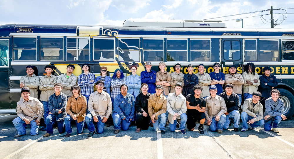 Welding students