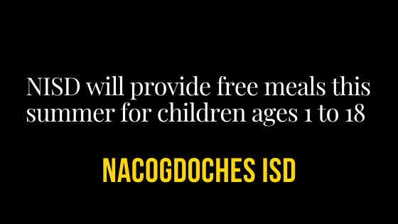 Free meals for children ages 1 to 18 this summer