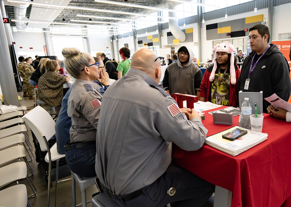 Students visiting with employers at Youth Career Summit
