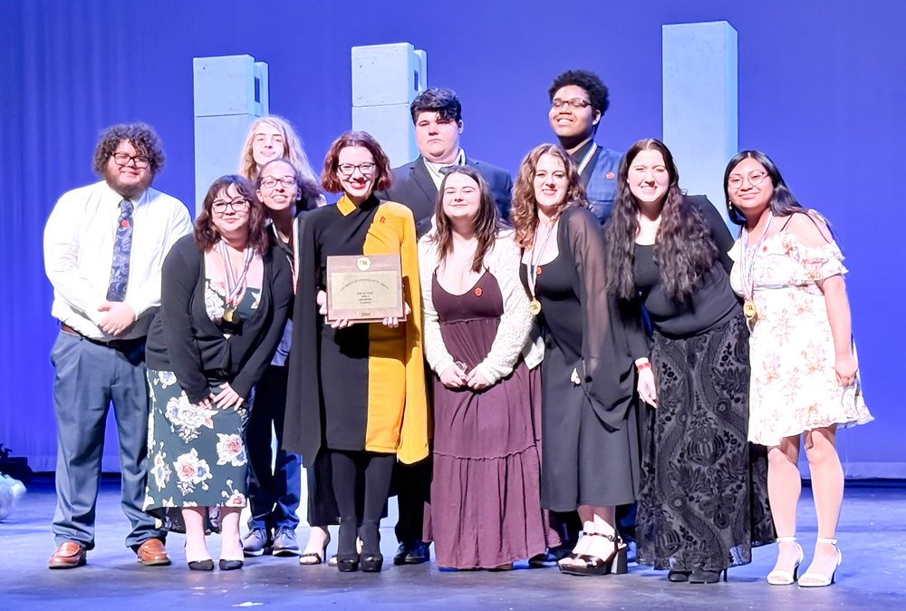 One-act play students and director