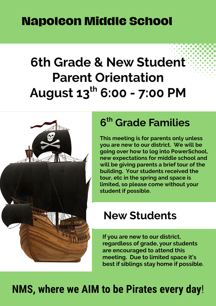 Middle School Orientation