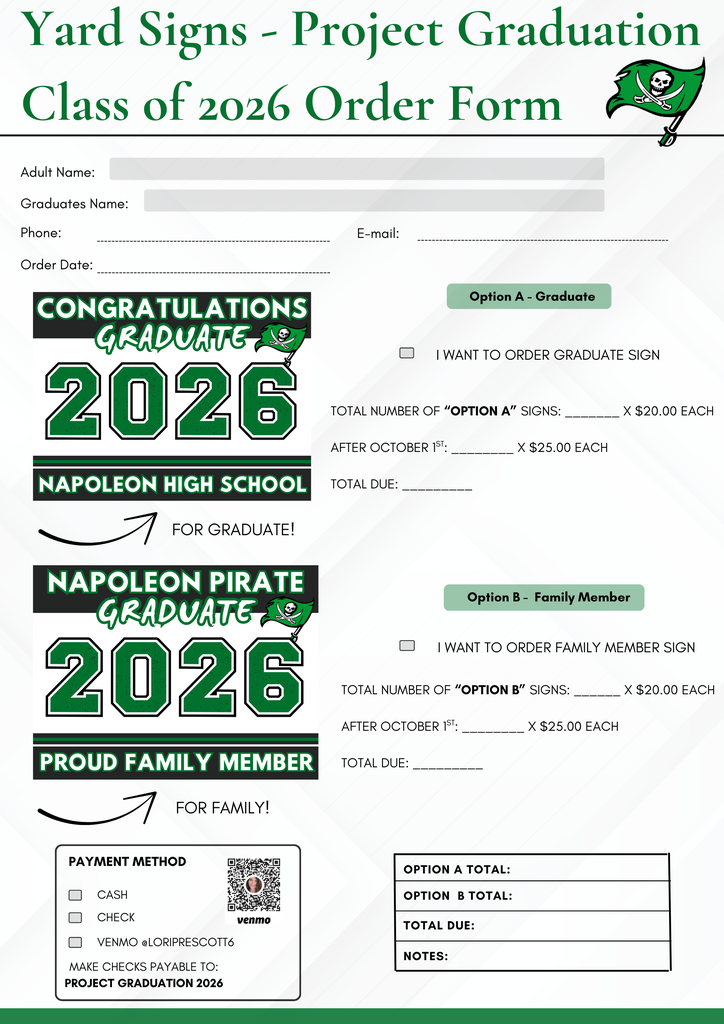 Yard Signs Project Graduation