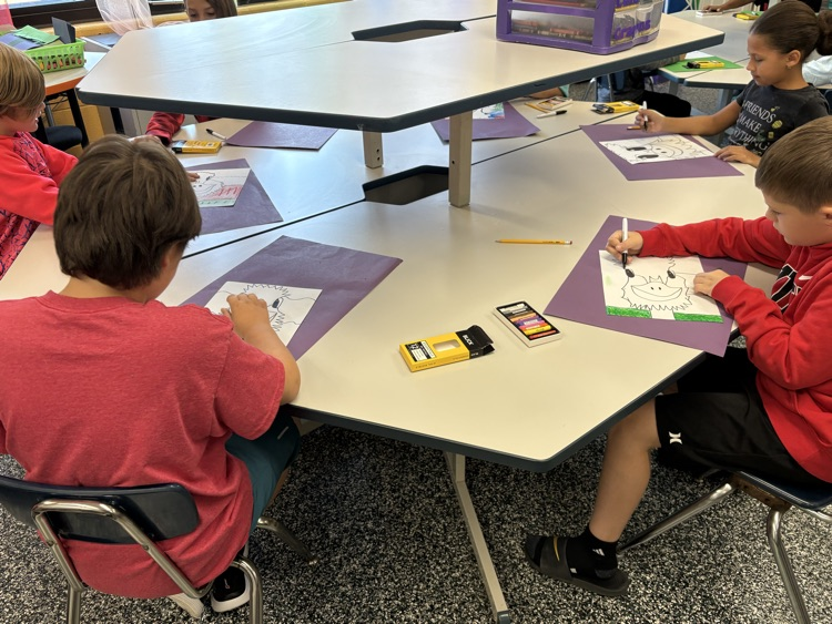 students making artwork 
