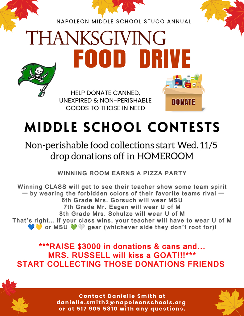 Thanksgiving Food Drive NMS ad 