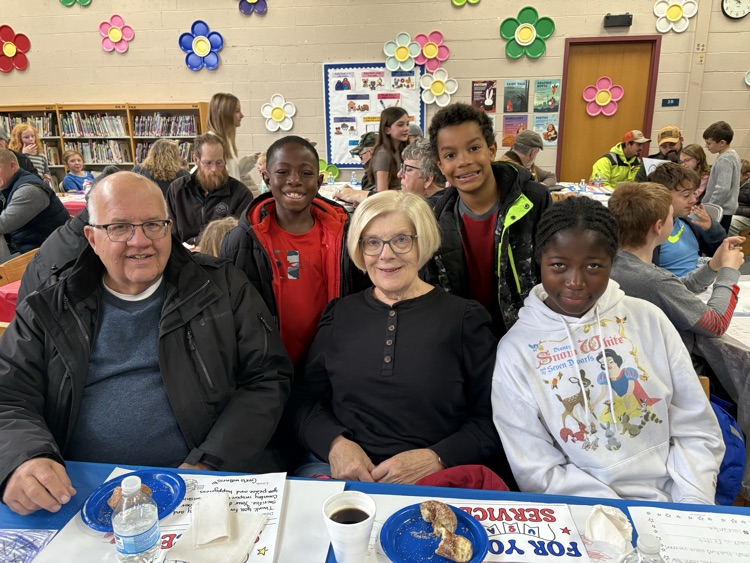family celebrating Veterans Day