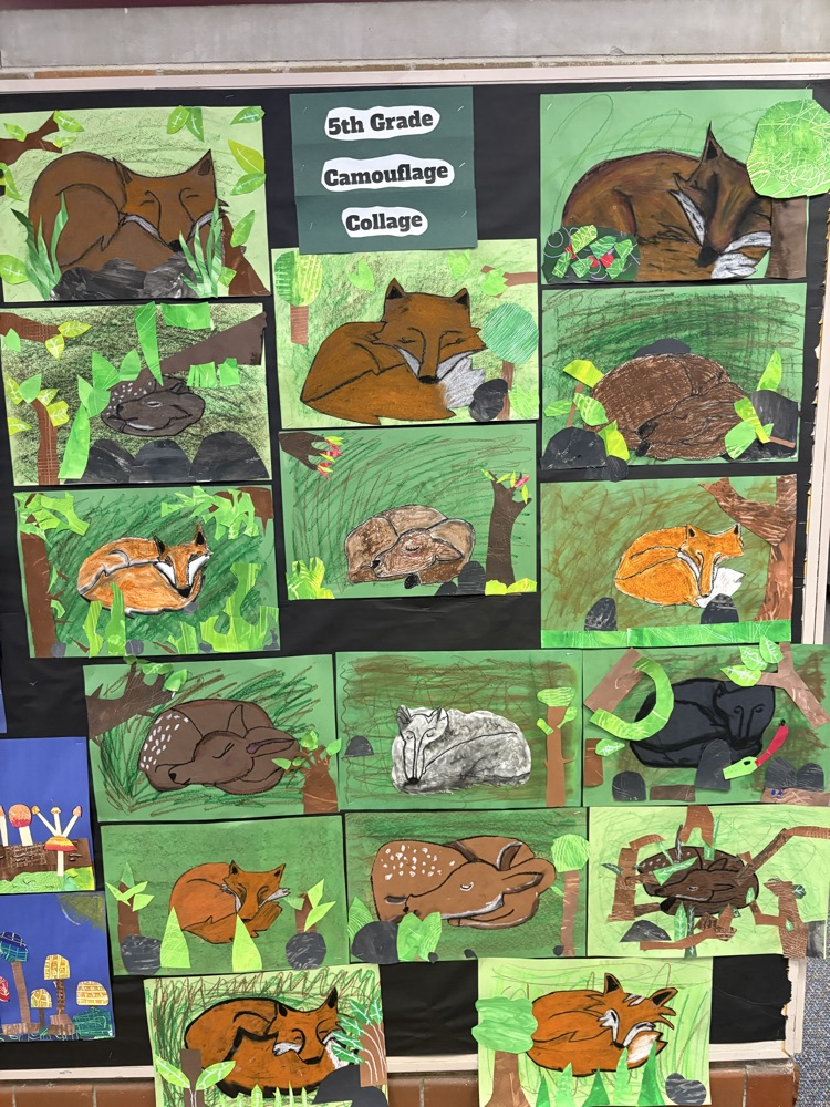 sleeping fox and deer artwork 