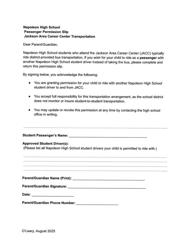 Permission Forms