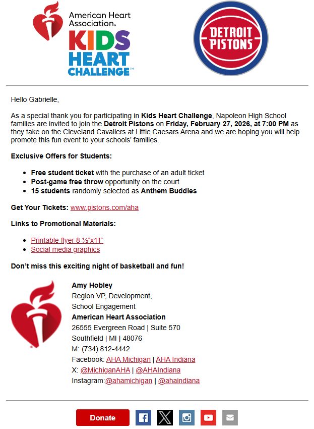 Kids Heart Challenge Flyer