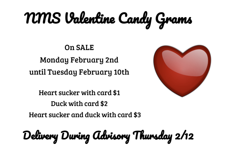 NMS Valentine Candy Grams