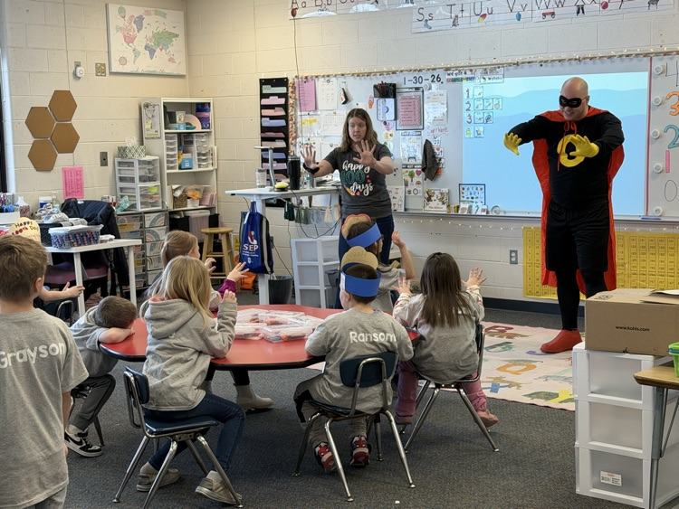 Zero the Hero talking with students