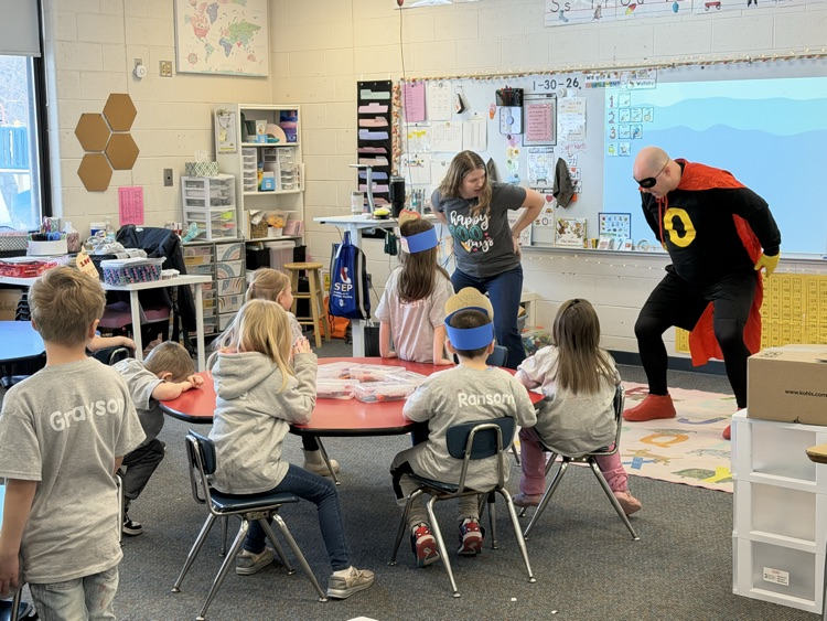 Zero the Hero talking with students