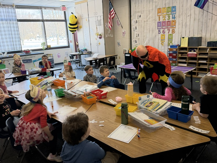 Zero the Hero talking with students