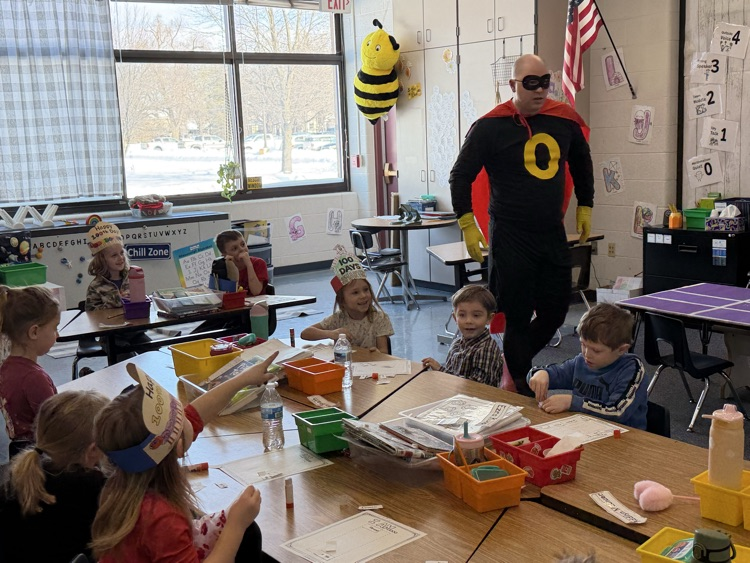 Zero the Hero talking with students