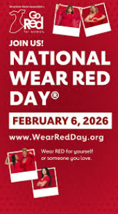 National Wear Red Day February 6, 2026 poster
