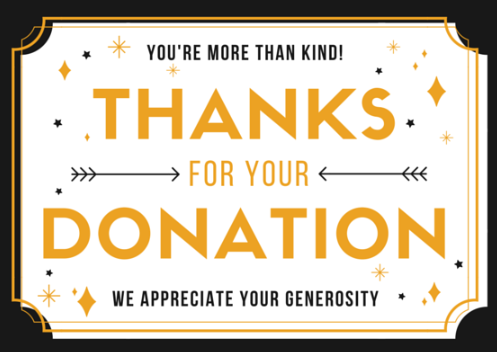 Thanks for you Donation Flyer
