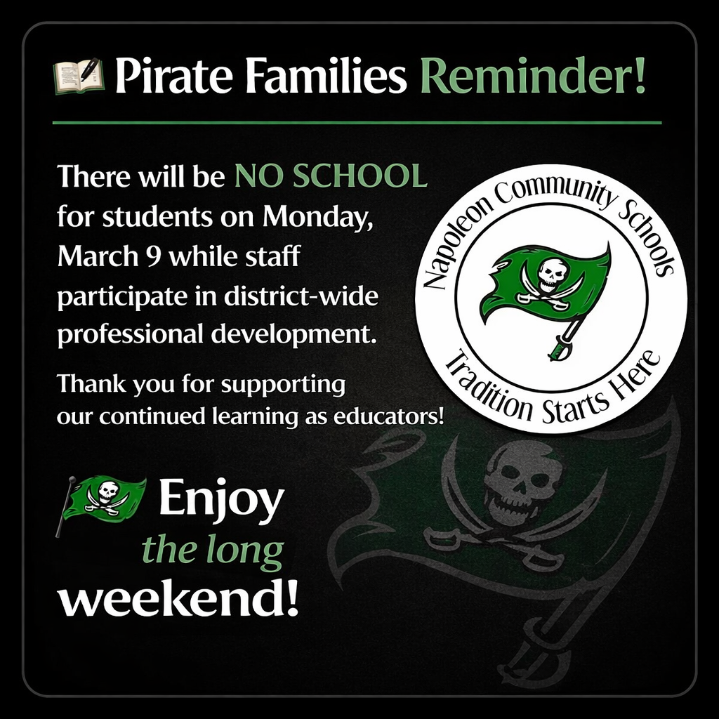 March 9th PD no school reminder