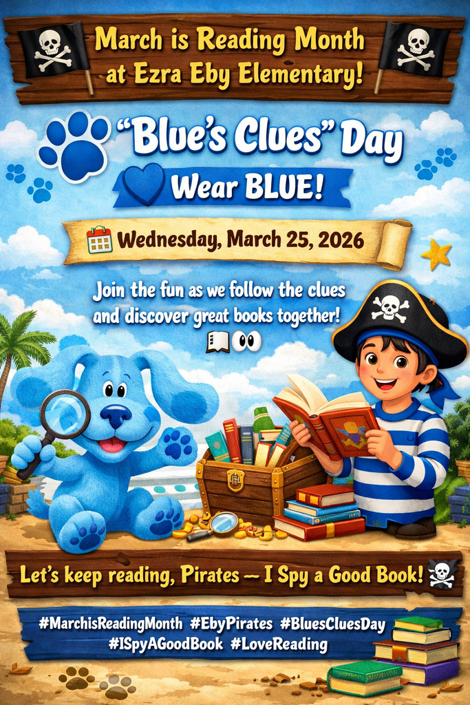 🔵🐾 “Blue’s Clues” Day 💙 Wear BLUE!  📅 Wednesday, March 25, 2026
