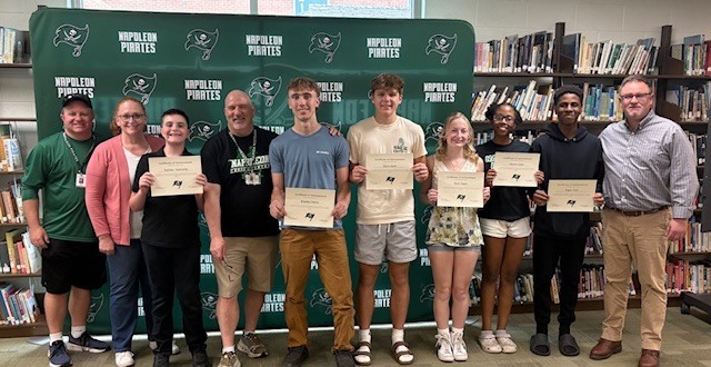 Picture of honored Students at Board Meeting