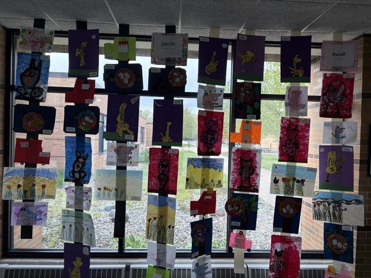 artwork hanging in windows 