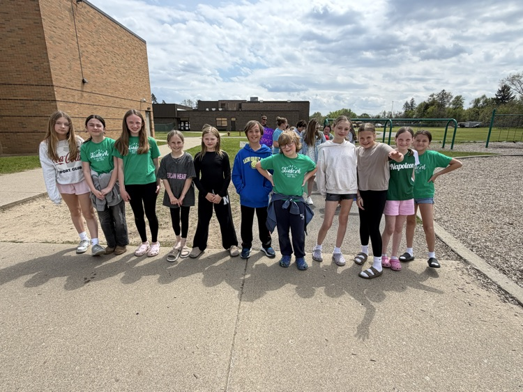 students standing in a row