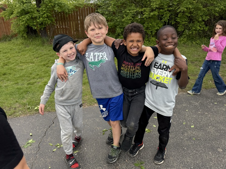 students on track