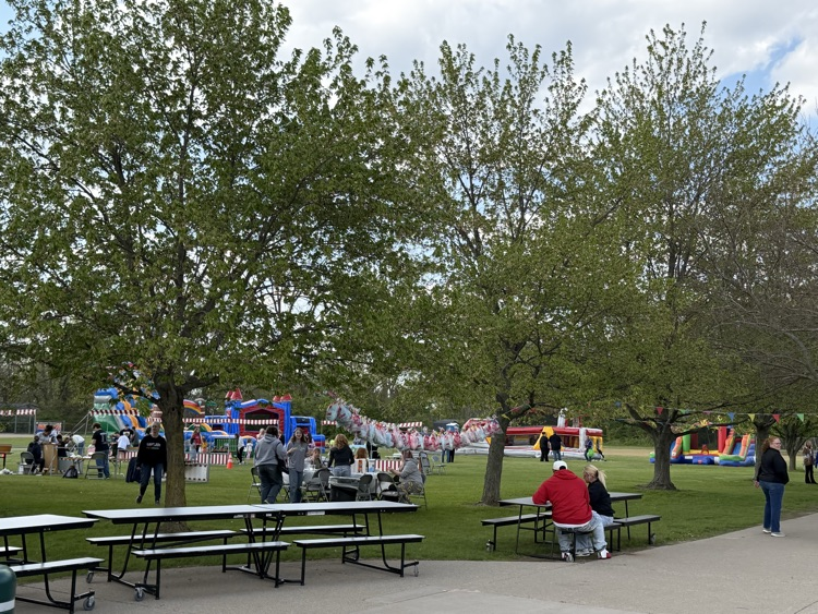 tables and games set up for carnival 