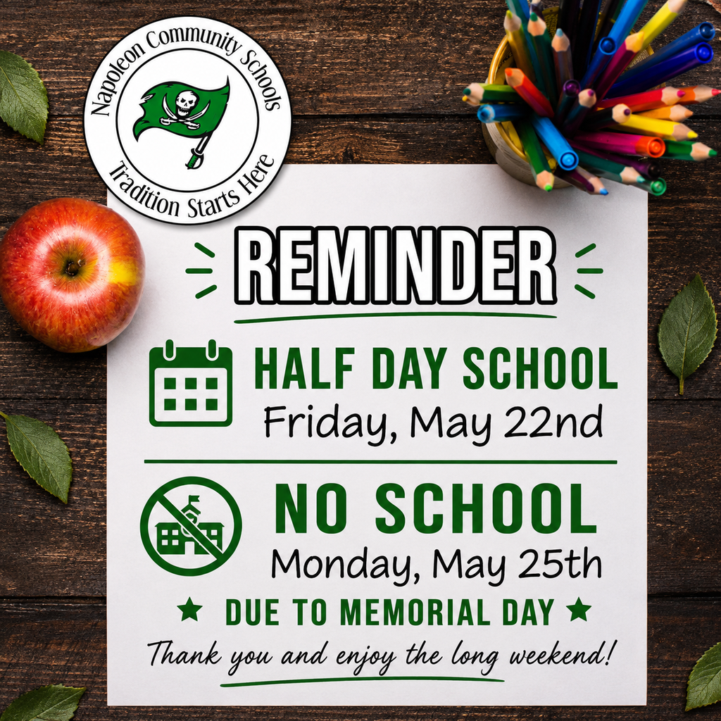 Memorial Day school reminder