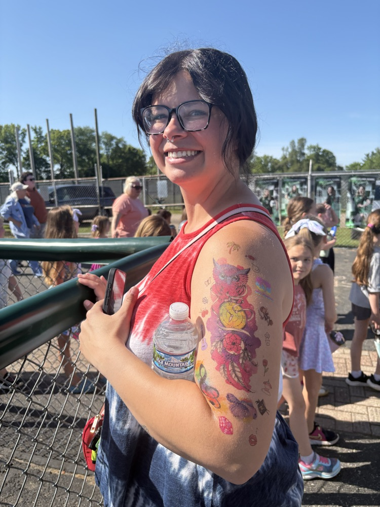woman showing tattoo