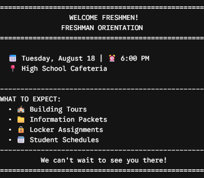 Freshman Orientation