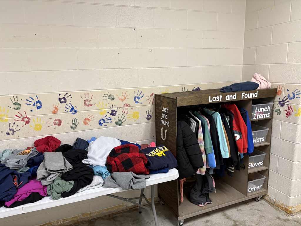 lost and found rack of clothes