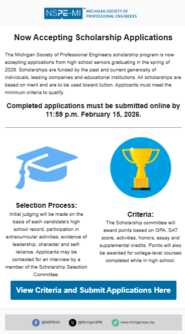 MSPE Scholarship Flyer