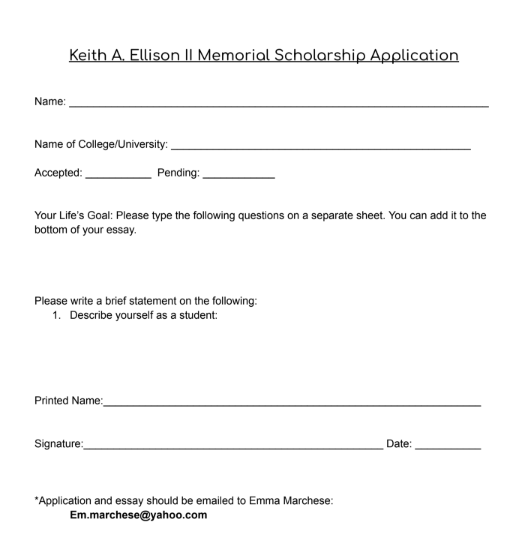 Keith A. Ellison  Memorial Scholarship