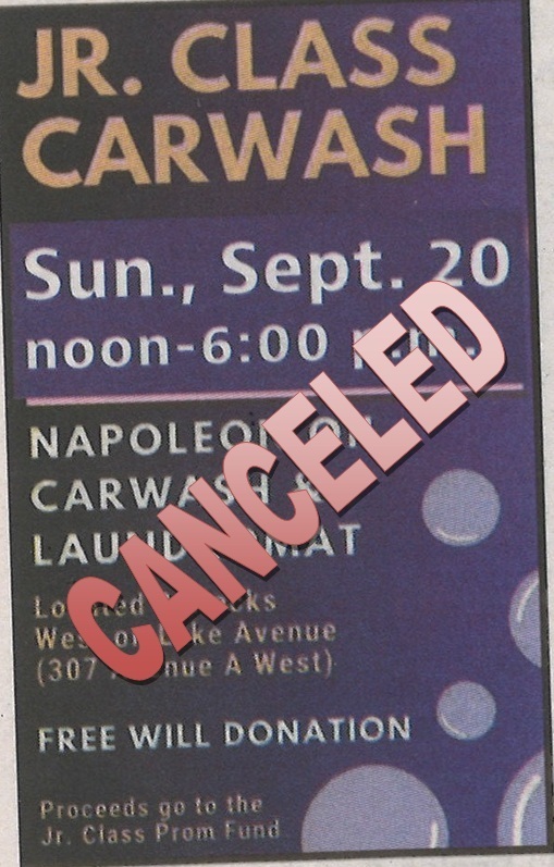 car wash caneled