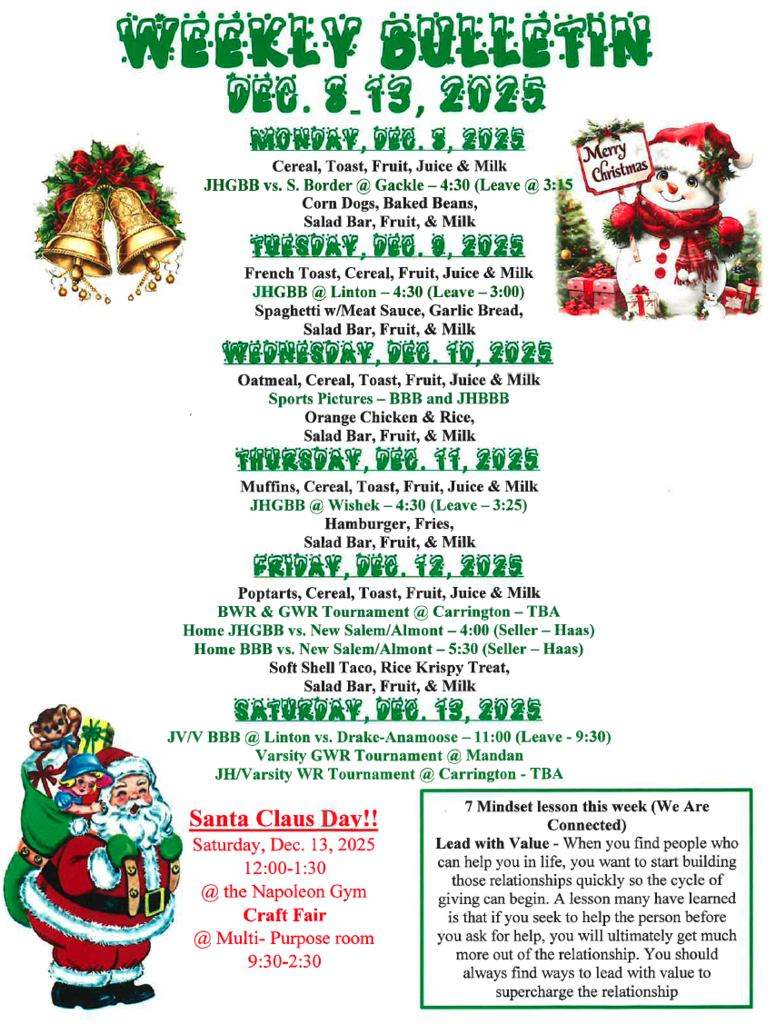 Weekly Bulletin 12-8-25
