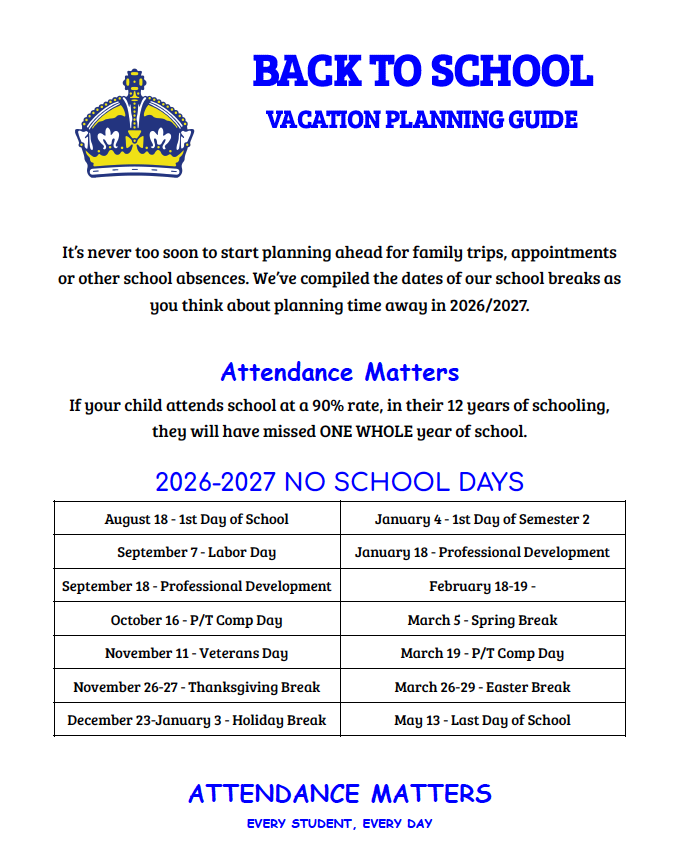 Back to school vacation planning