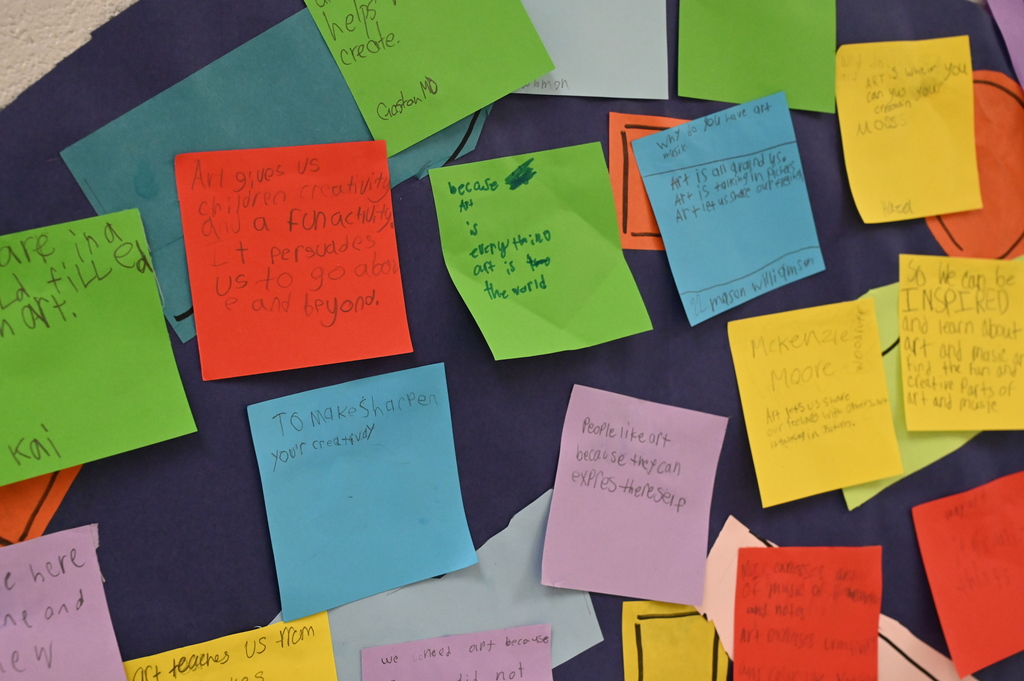 post it note in a board