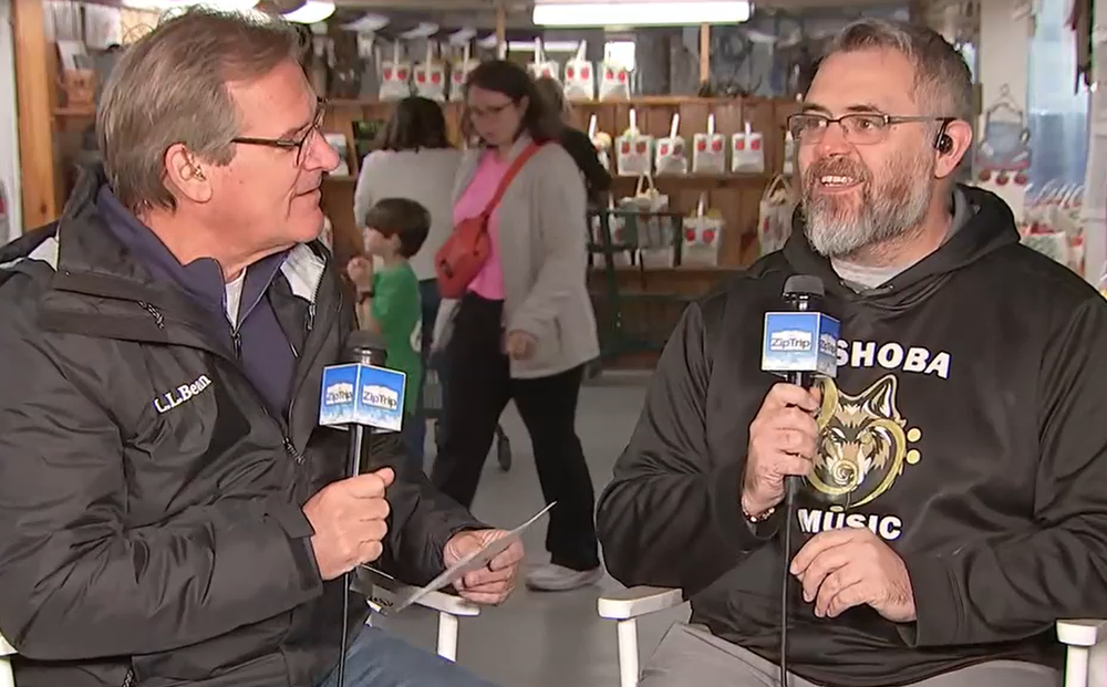 The Zip Trip host from Boston 25 sits next to Fine and Performing Arts Department head Joe McCarthy to interview him.
