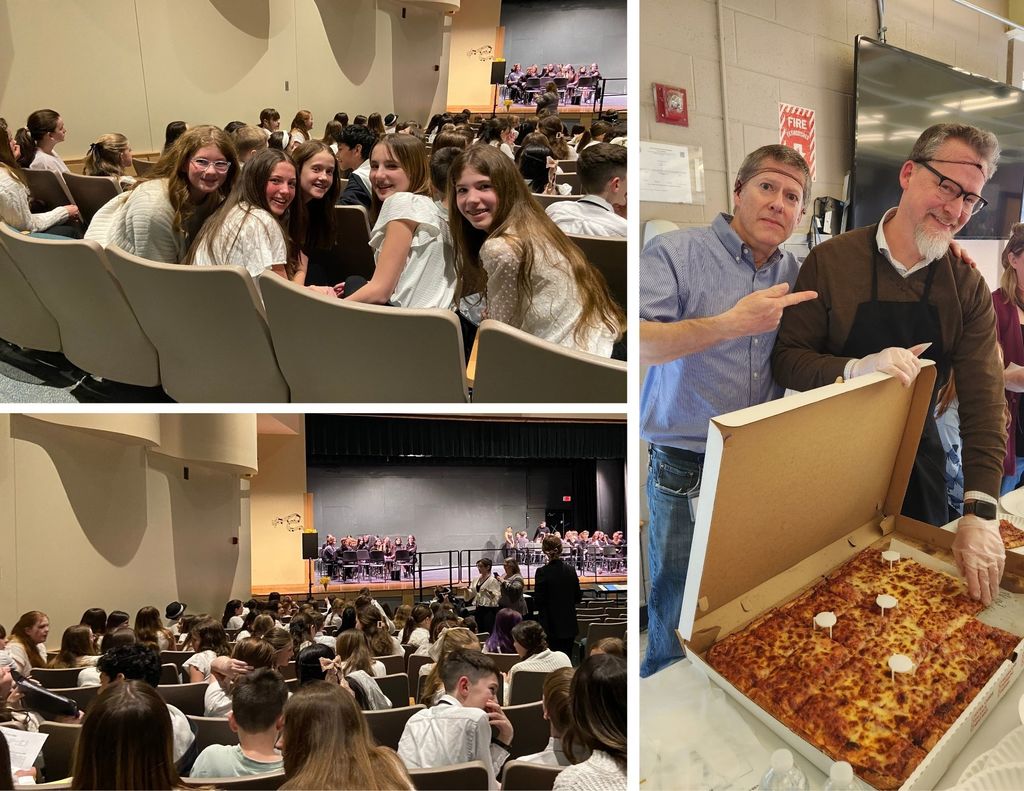 District chorus gather together at a pizza party and a district wide chorus concert.