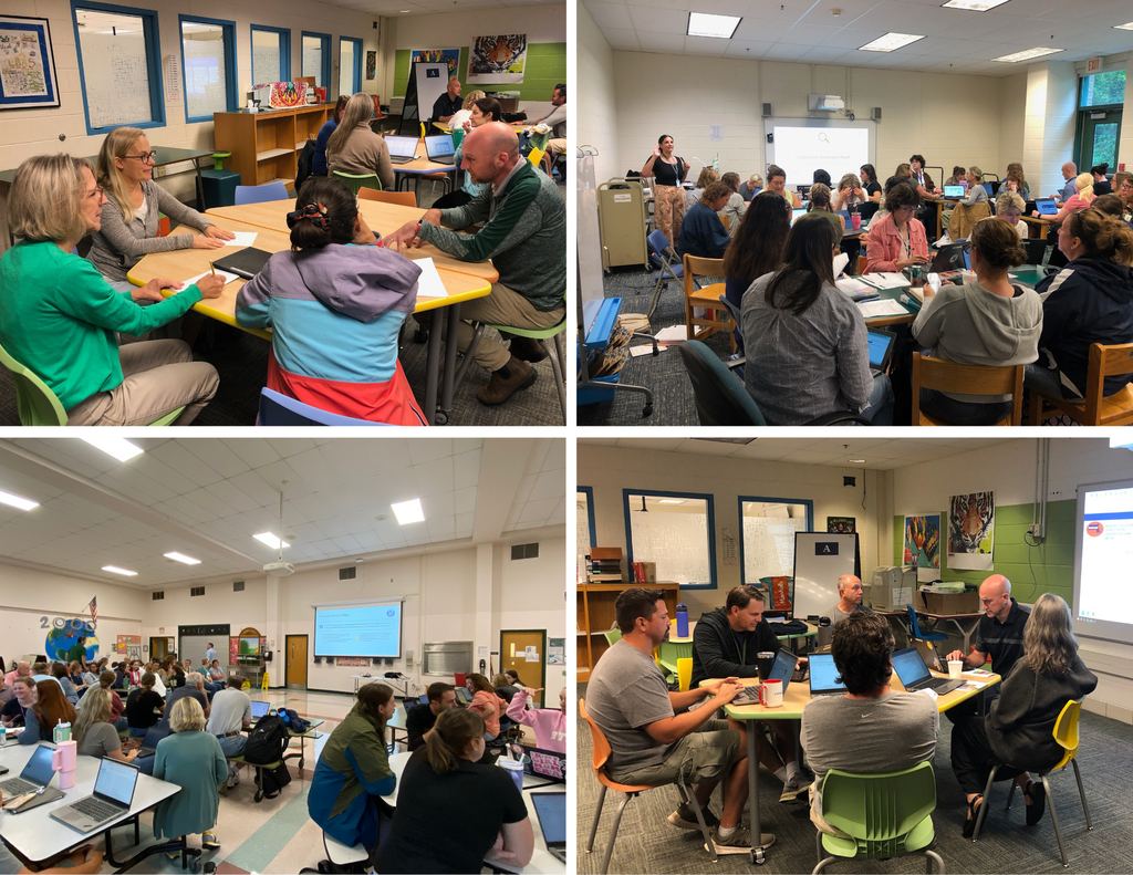 NRSD educators gather across the district schools to work in small and large groups during the district's annual full professional learning day.