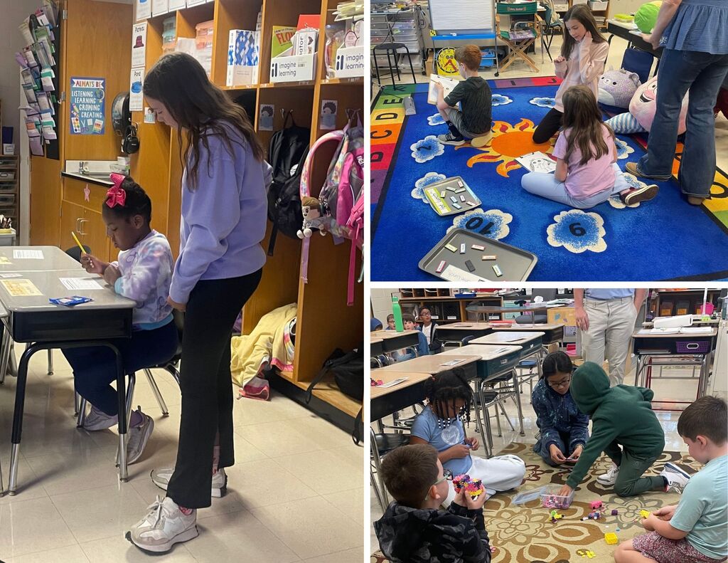 LBMS students work with MRE students during a Husky Helper block.