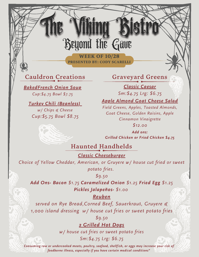 halloween menu