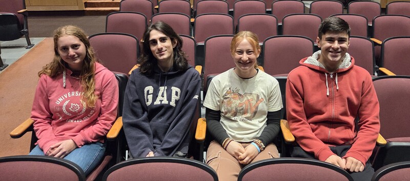Willow Folsom, Xylo O'Dwyer, Kira Taylor and Ryan Cormier - Students of the Month Sept 2026