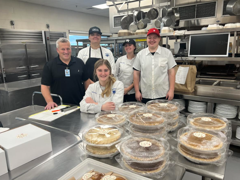 Culinary Students and Hospitality Instructor Jeremy Bussiere