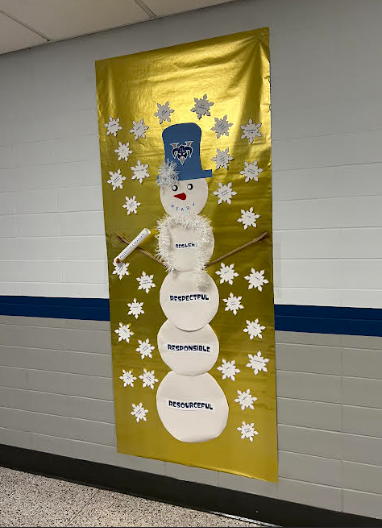 Snowman - door decorating