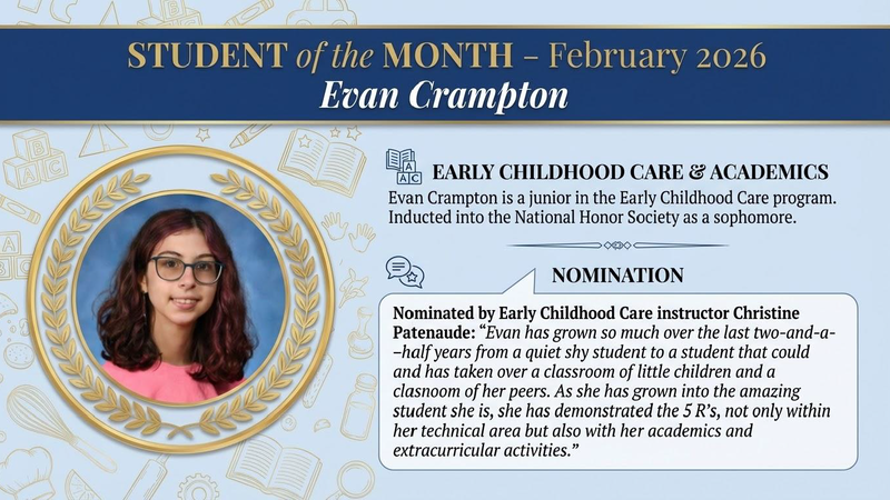 Student of the Month - February 2026 (Evan Crampton)
