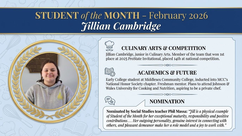 Student of the Month - February 2026 (J Cambridge)