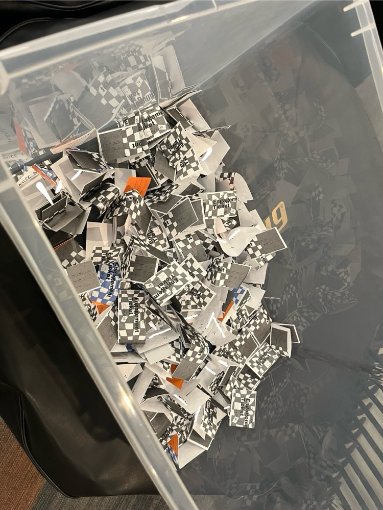 engagement tickets in a box