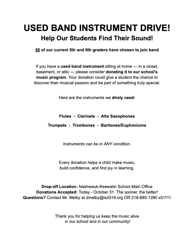 Used Band Instrument Drive