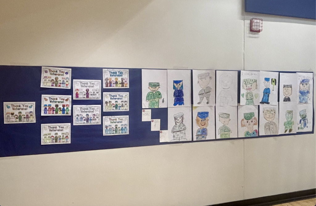 Today, our K–12 NK students proudly celebrated Veterans Day alongside the incredible veterans from our community. Students created heartfelt thank-you cards and drawings to display during our program, while the band filled the room with patriotic songs. 🎶  Many students were eager to step up to the microphone to personally thank our veterans for their service and sacrifice. It was a touching reminder of the importance of gratitude, community, and honoring those who have served. ❤️💙